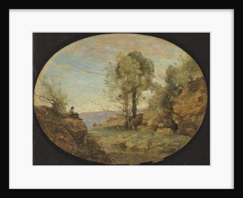 Shepherd Overlooking a Rocky Gorge, 1859 by Jean Baptiste Camille Corot