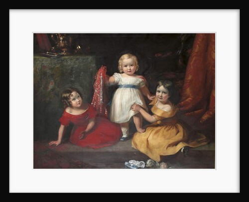 Group portrait of John Scott, later 3rd Earl of Eldon, and his sisters Lady Selina Scott and Lady Gertrude Scott by Eden Upton Eddis