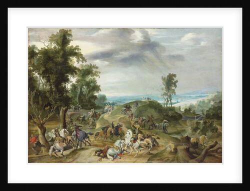 A cavalry battle by Peeter Snayers