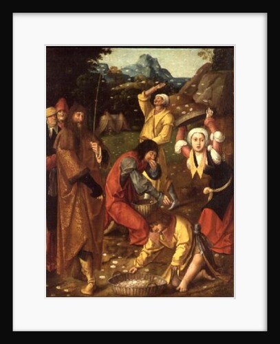 The Israelites Gathering Manna by Master of the Holy Blood