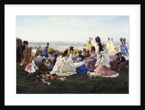 Sunday in Bellevue, 1874 by Gabriel-Amable de Lafoulhouze