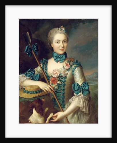 Portrait of a lady, said to be Madame Louise Suzanne Edmee Martel as a shepherdess by French School