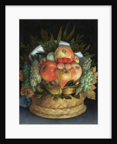 Reversible anthropomorphic portrait of a man composed of fruit by Giuseppe Arcimboldo