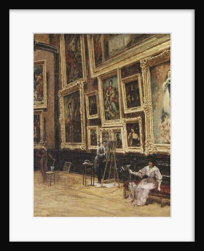 In the Louvre, 1898 by Louis Beraud
