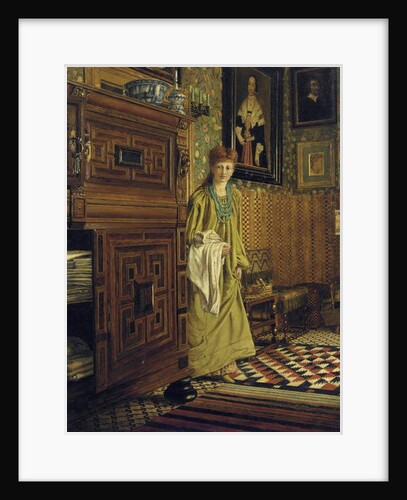 Portrait of Laura, Lady Alma-Tadema, probably entering the Dutch Room at Townshend House, Regent's Park, 1873 by Ellen Gosse