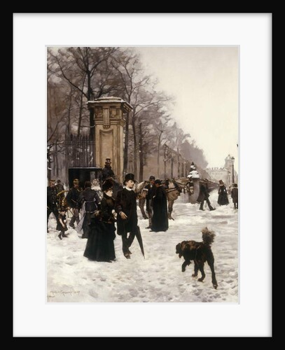 Promenade on a Winter Day, Brussels, 1887 by Frans Gaillard