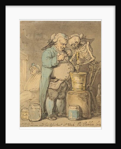 Dr. Brodum and his Assistant as Work Pro Bono Publico by Thomas Rowlandson