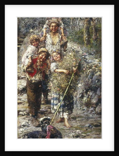 Children with Turkeys by Vicenzo Irolli