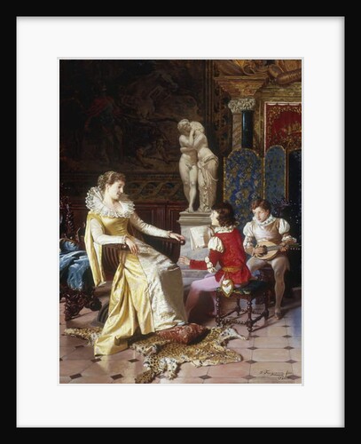 Isabella Orsini listening to the Sons of the Tasso, c.1897 by Salvatore Frangiamore