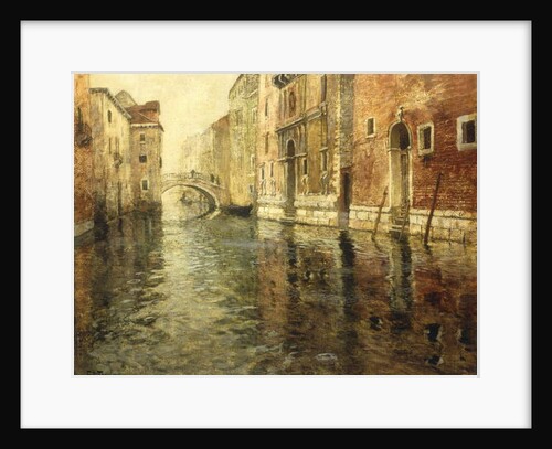 A Venetian Canal Scene by Fritz Thaulow