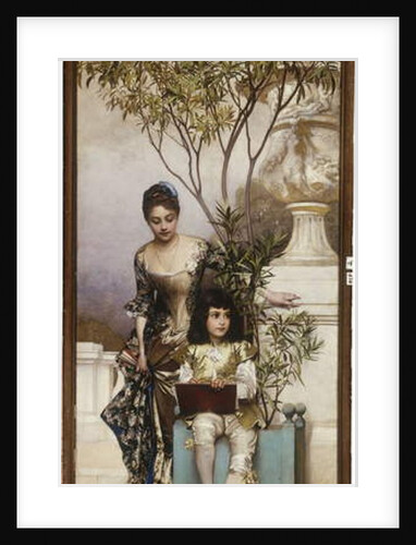 Mother and Child sketching in the Park, 1886 by Eduard Charlemont