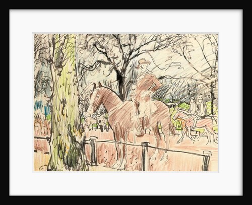 Don Roberto Cunninghame Graham in Rotten Row, Hyde Park by George Leslie Hunter