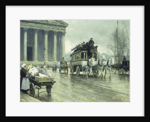 Le Boulevard a la Madeleine, Paris by Paul Fischer