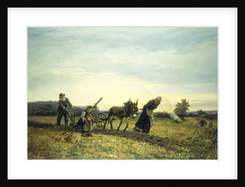Plowing the Fields, 1877 by Eugene Alexis Girardet