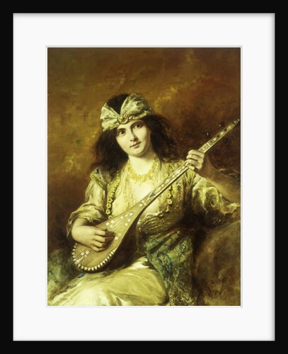 Odalisque with a Mandolin by Agapit Stevens