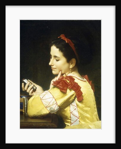 Lady Looking in Hand Mirror, 1868 by Leon Bazile Perrault
