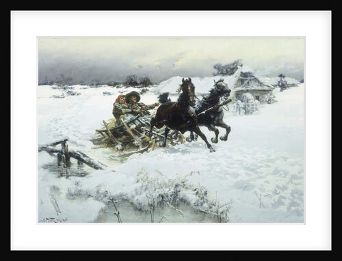 The Sleighride, 1896 by Jaroslav Friedrich Julius Vesin