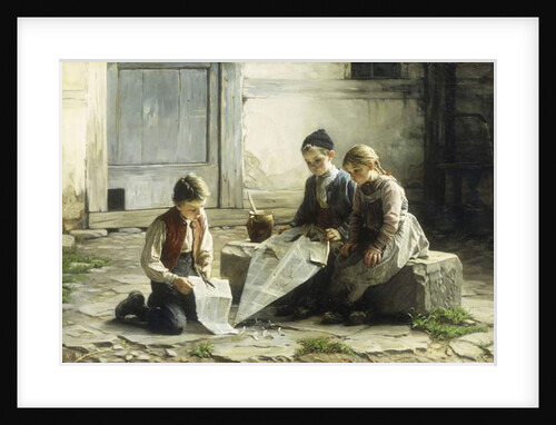 Repairing the Kite, 1895 by Gustav Igler