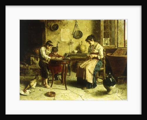 The Writing Lesson by Eugenio Zampighi