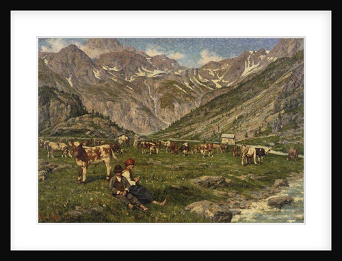 Tending the Cows by Angelo Garino