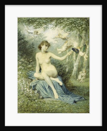 Nymph driving Love away with a Torch by Victor Florence Pollet