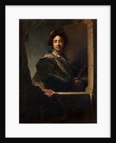 Portrait of the artist, half length, at a casement, 1712 by Hyacinthe Rigaud