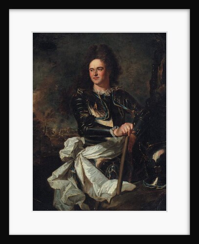 Portrait of the Comte d'Evreux, with a marshal's baton and the sash of the Order of the Saint Esprit by Hyacinthe Rigaud