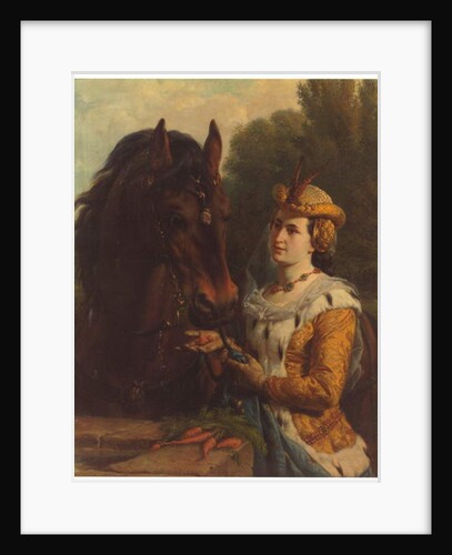 Jacoba van Beieren with her horse by Otto Eerelman