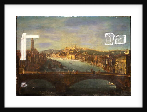 View of Verona with the Church of S. Anastasia, the Castel San Pietro, the Castel San Felice and the Ponte Nuovo over the River Adige, 1735 by Antonia de dipi Joli