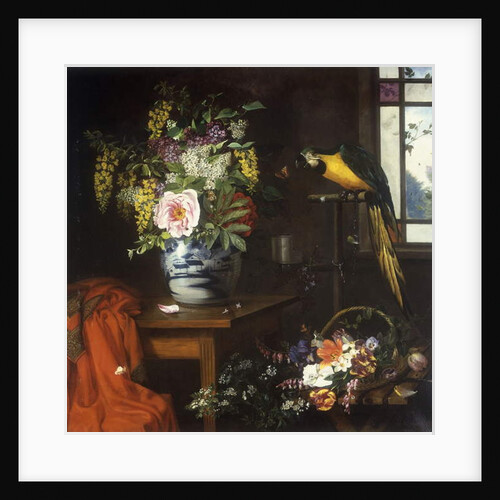 Still life with a vase of flowers, 1874 by Olaf August Hermansen