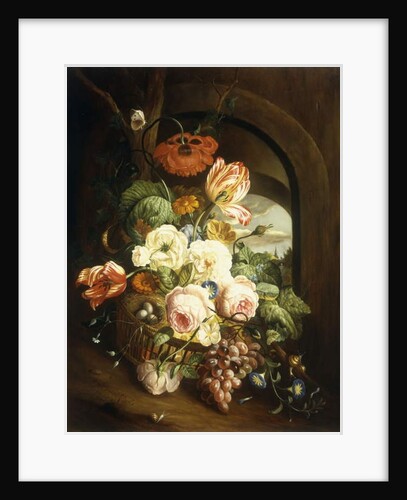 Still life with assorted flowers by Josef Holstayn