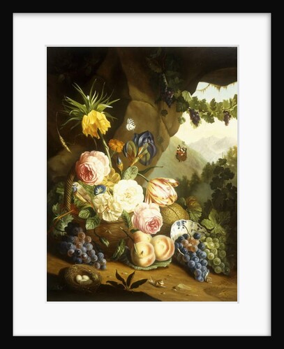 Still life with assorted flowers by Josef Holstayn