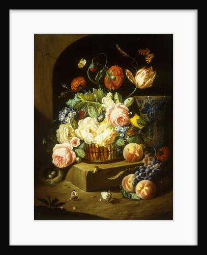 Still life with assorted flowers by Josef Holstayn