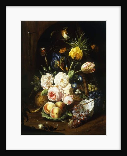 Still life with assorted flowers by Josef Holstayn