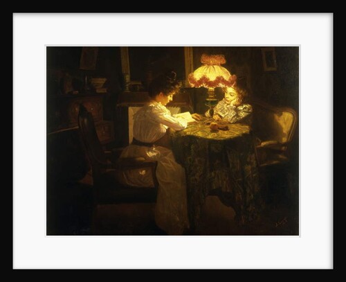 Lamplight, 1908 by Jules Emile Crochet