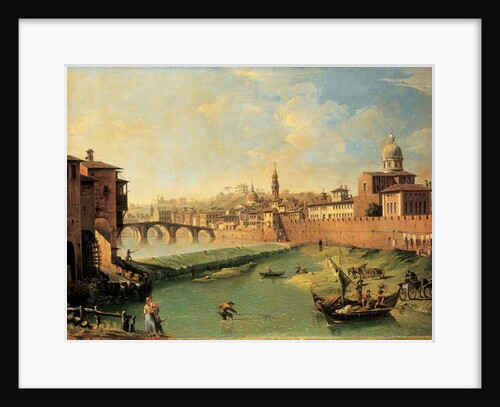 View of the Arno and the Ponte Alla Carraia by Giuseppe Zocchi