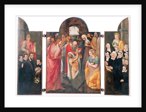 Triptych: detail of the scene the Raising of Lazarus by Frans I Pourbus