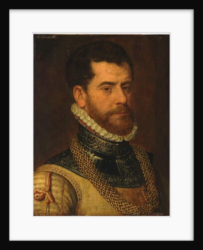 Portrait of a gentleman, with the monogram of Don Gaspar de Haro y Guzman by Frans I (attr. to) Pourbus