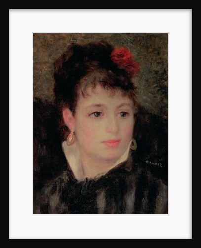 Woman with a rose in her hair by Pierre Auguste Renoir
