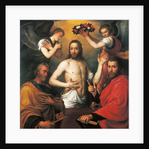The Risen Christ with Saints Peter and Paul by Anthonis van Dashorst (c.1519-1576/77) (circle of) Mor