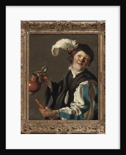A boy holding a flute and jug by Hendrick & Baburen Dirck van Terbrugghen