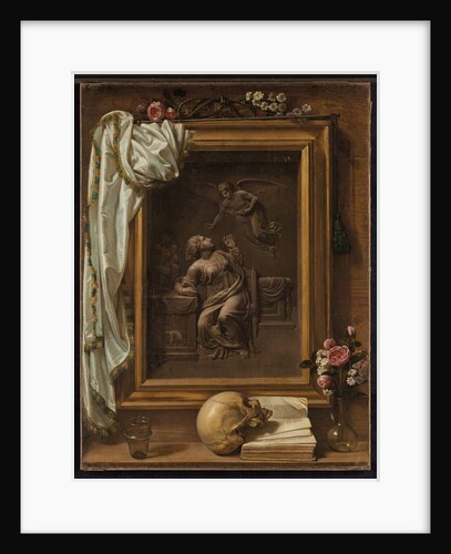 Trompe-l'œil with bronze bas-relief representing the Annunciation, 1825 by Prospero Mallerini