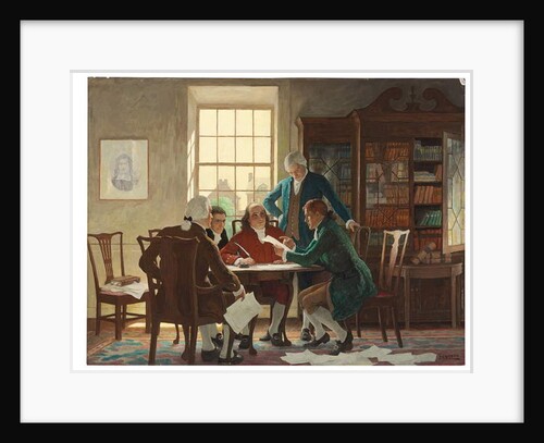 Drafting the Declaration of Independence in 1776, 1944 by Newell Convers Wyeth