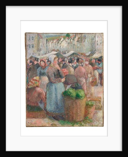 Le Marché de Gisors, Grande-Rue, 1885 by Camille Pissarro