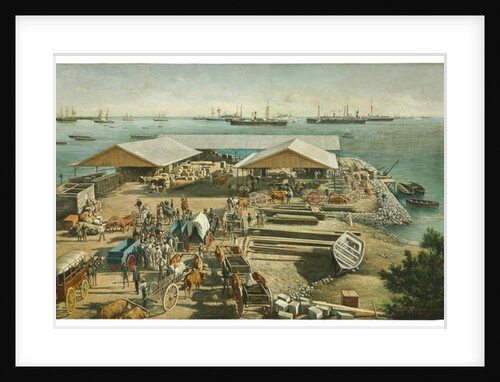 Disembarkation of the American at Ponce, Puerto Rico, 27th July 1898 by Manuel Cuyàs Agulló