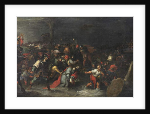 Christ being dragged through the brook Cedron after his arrest by Frans II the Younger