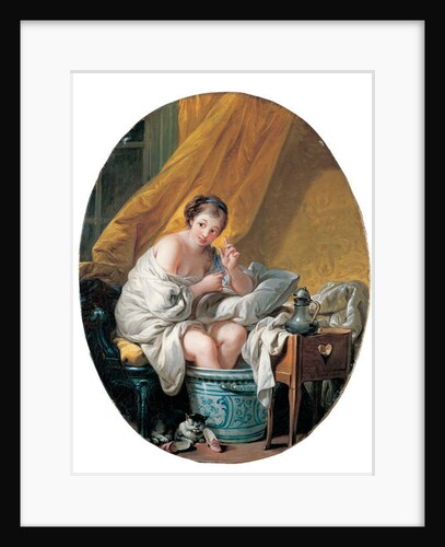 A young woman taking a footbath, 1766 by Francois Boucher