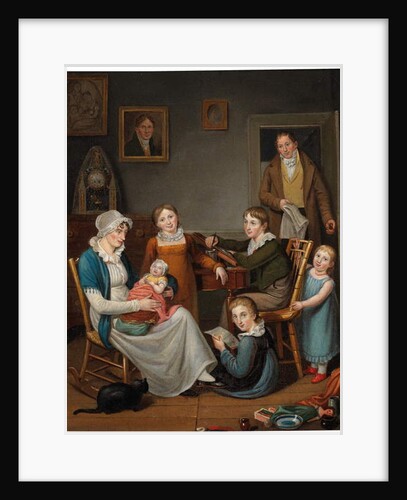 Self-Portrait of John Lewis Krimmel with Susannah Krimmel and Her Children, 1809-10 by Johann Ludwig (1787-1821) Krimmel