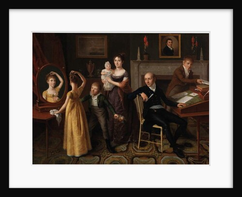 Family Group in a New York Interior, 1807 by Francois-Joseph Bourgoin