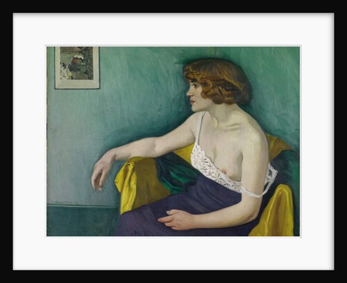 Young woman seated in profile, 1914 by Felix Edouard Vallotton